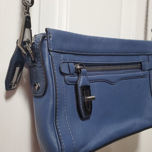 Rebecca Minoff Blue Leather Crossbody - Picture 5 of 6